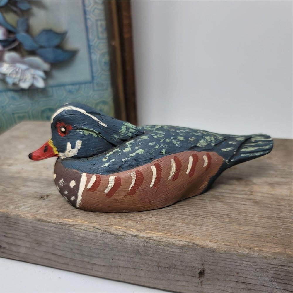 Vintage Hand Painted Duck Figurine